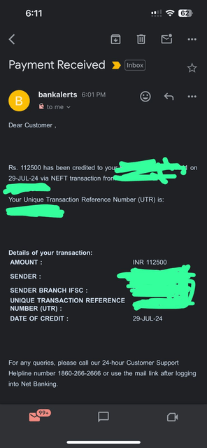 Payment proof